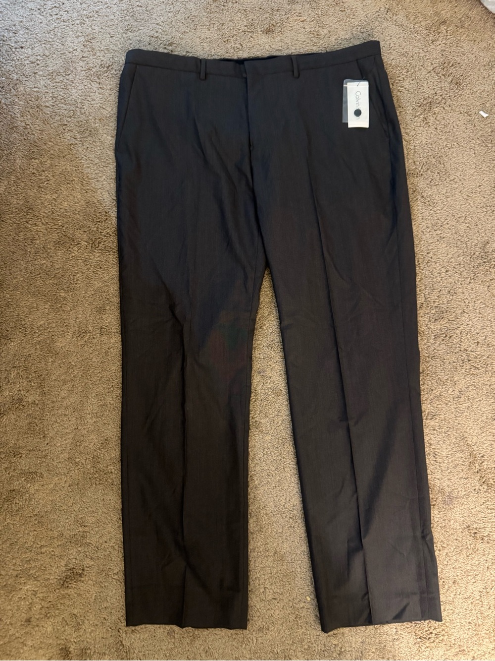 Calvin Klein Black Men's Dress Pants - Tailored Flat Front